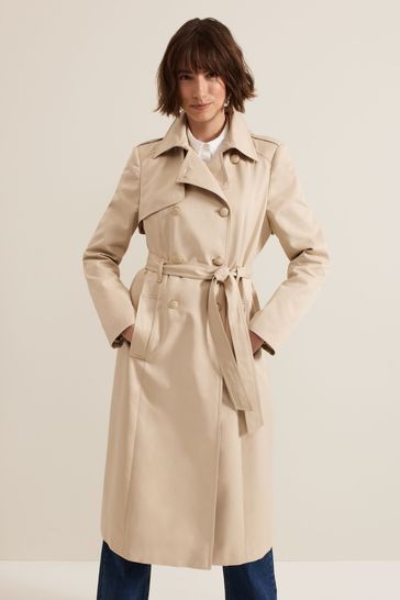 Buy Phase Eight Cheryl Camel Long Fitted Trench Coat from Next Bahrain