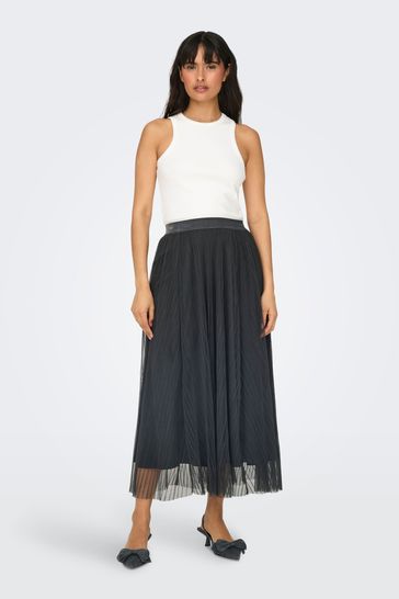 Grey tulle midi skirt uk shop