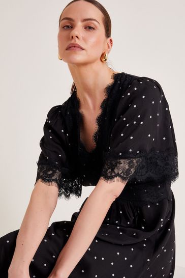 Buy Monsoon Black Clea Spot Dress from Next Bahrain