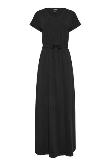 Long Tall Sally Black 100 Cotton Maxi T Shirt Dress
