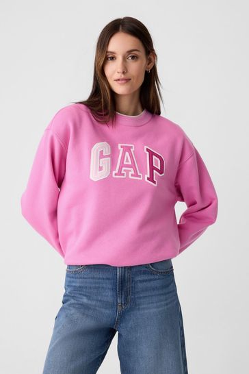 Buy Gap Pink Logo Fleece Sweatshirt from Next Netherlands