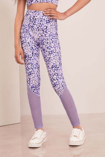 Lipsy Purple Printed High Waist Active Legging