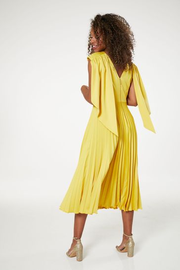 Buy Closet Yellow Gold Pleated Dress from Next Poland