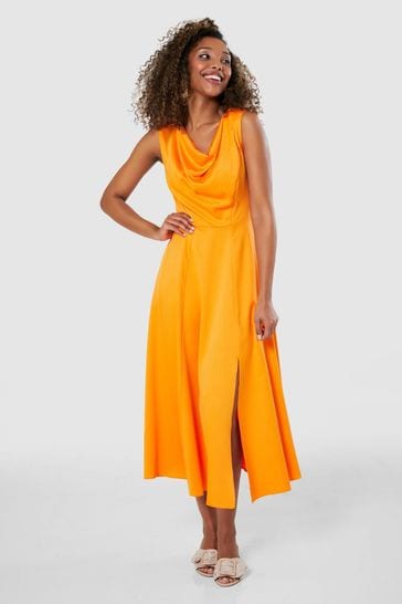 Buy Closet Orange Cowl Neck Dress from Next Luxembourg