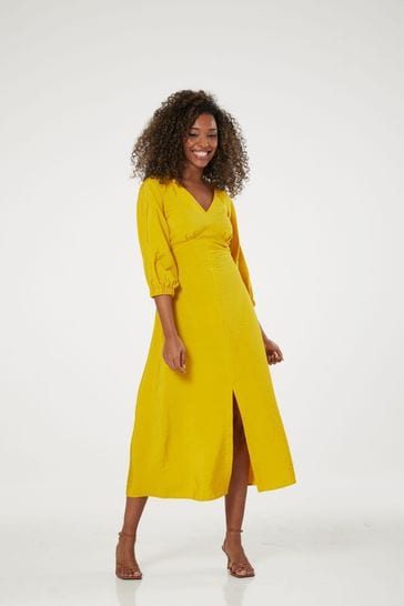 Buy Closet Yellow London Open Back Dress from Next Luxembourg