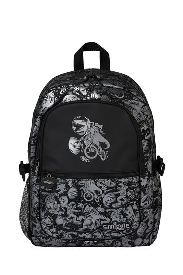 Smiggle Black Dinosaur Better Attach Backpack