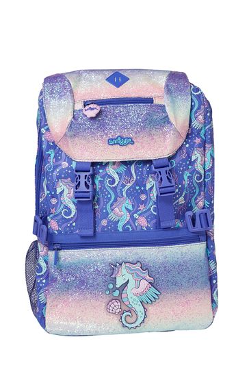 Smiggle Purple Better Attach Foldover Backpack
