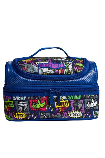 Smiggle Navy Bright Side Double Decker Lunchbox
