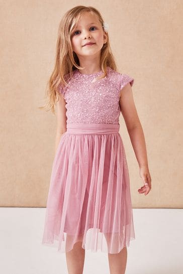 Lipsy Rose Mini Sequin Bodice Occasion Dress