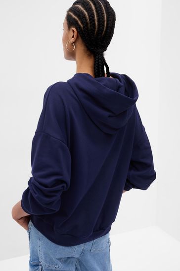 Buy Gap Blue Vintage Soft Arch Logo Long Sleeve Hoodie from Next