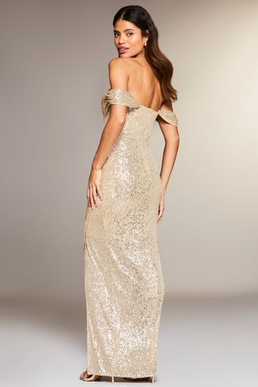 Lipsy ava sequin embellished maxi dress top