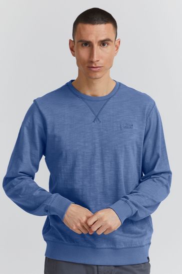 Blend Blue Lightweight Summer Burnout Sweatshirt