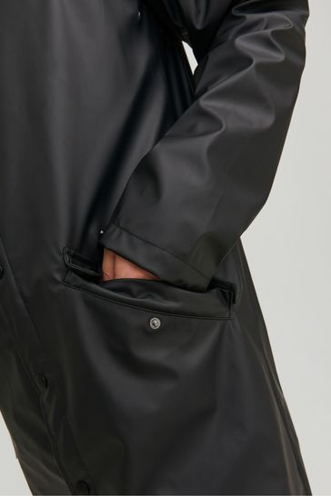 Buy JACK JONES Black Hooded Rain Coat from Next USA