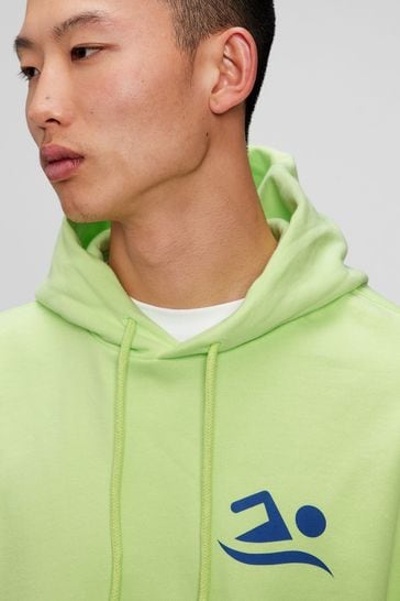 Neon green graphic hot sale hoodie