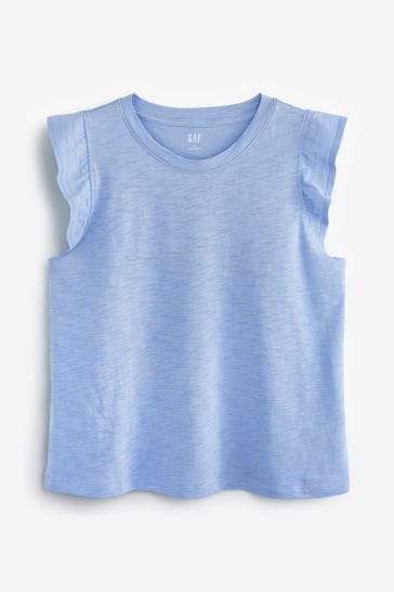 Blue sleeveless t shirt store