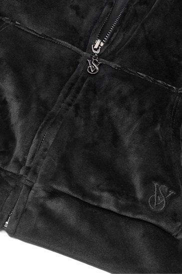 Black velvet deals zip up jacket