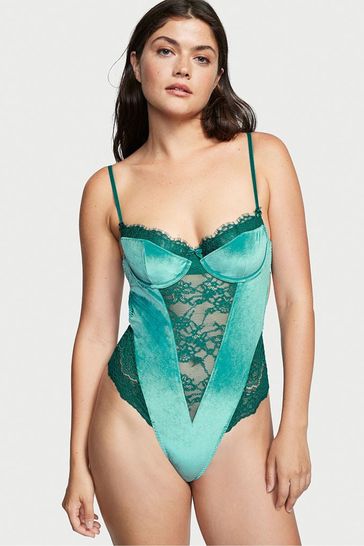 Buy Victoria's Secret Wicked Unlined Velvet Balcony Bodysuit from the Laura  Ashley online shop