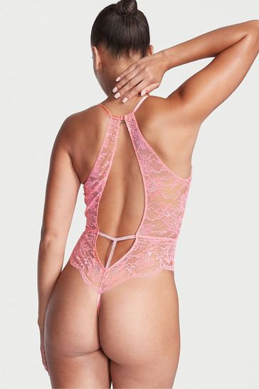 Buy Victoria's Secret Pink Roses Lace Thong Bodysuit from Next Lithuania