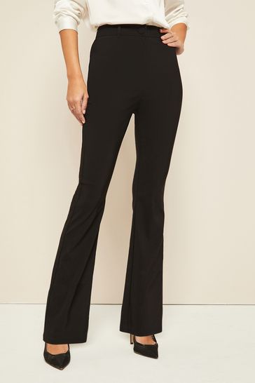 Buy Friends Like These Black Sculpting Stretch Flared Trouser from