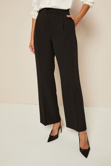 Friends Like These Black High Waisted Wide Leg Trousers