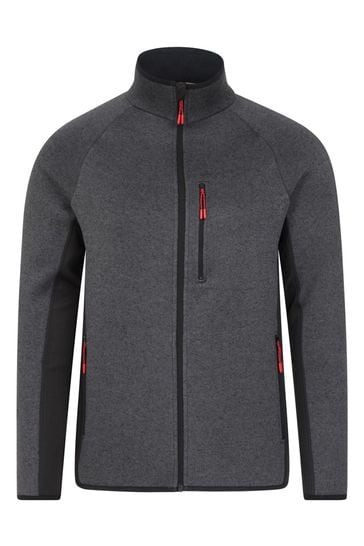 Mountain Warehouse Black Treston Mens Full-Zip Fleece Jacket