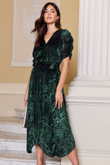 Green velvet dress next 2025