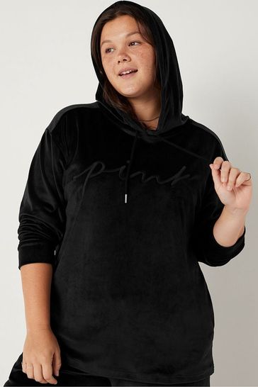 Black 2025 velvet hoodie