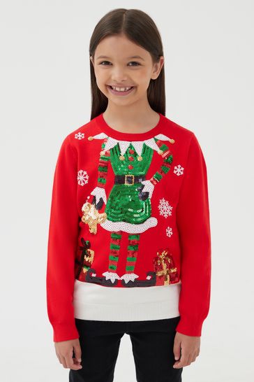 Elf xmas shop jumper ladies