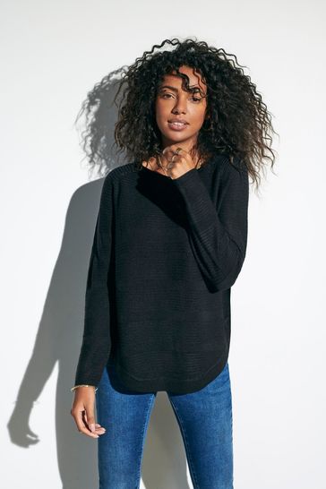 ONLY Black Textured Knitted Top