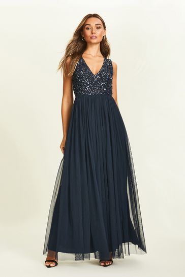 Maya sleeveless sequin bodice top
