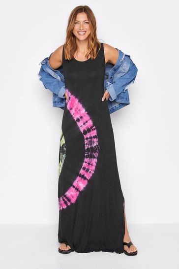 Black tie dye maxi dress online