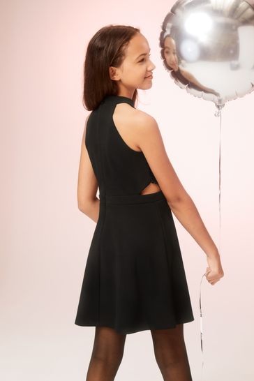Black sleeveless 2025 party dress