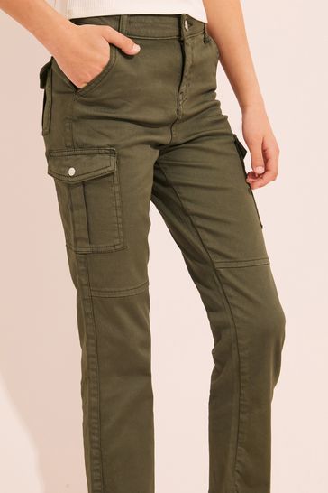 Next womens khaki trousers shop