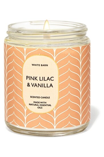 Bath & Body Works Pink Lilac & Vanilla Single Wick Candle7 oz / 198 g
