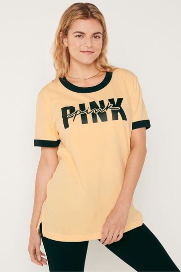 Buy Victoria s Secret PINK Light Honey Sans Logo Short Sleeve T