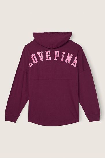 Victoria secret pink maroon new arrivals hoodie