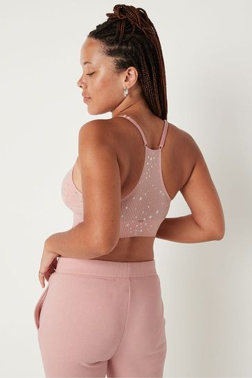 Buy Victoria's Secret PINK Silver Pink Stars Seamless Lightly