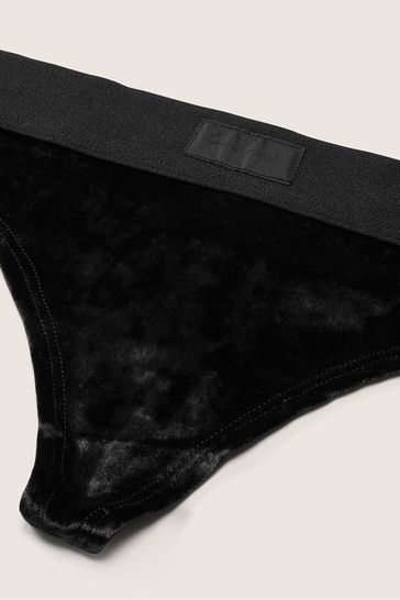 Calvin klein black velvet knickers on sale