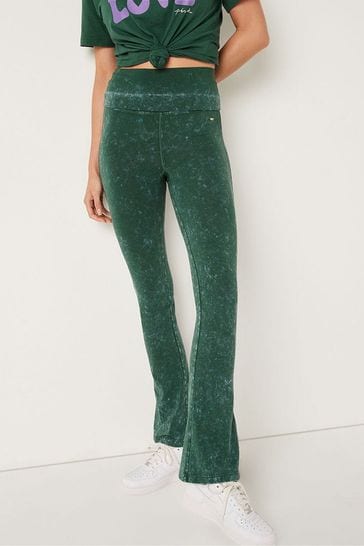 Buy Victoria's Secret PINK Satin Green Performance Cotton Fold Over Yoga  Pants from Next Luxembourg