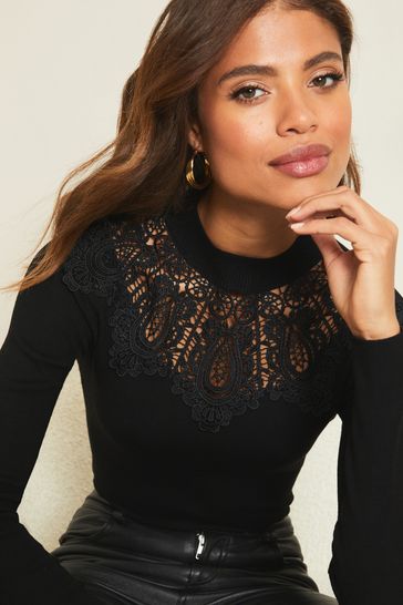 lace top jumper