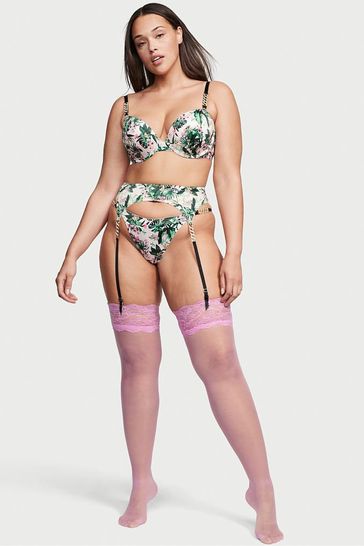 Buy Victoria s Secret Lace Top Thigh Highs with Reinforced Heel from Next Ireland