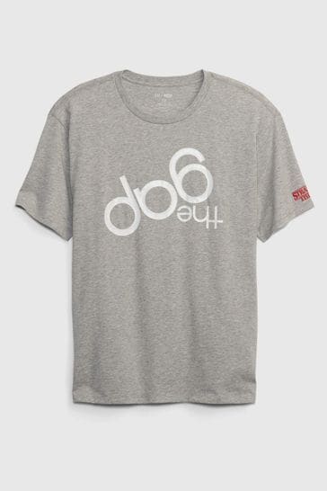 Buy Gap Grey Stranger Things Upside Down Logo T Shirt from Next