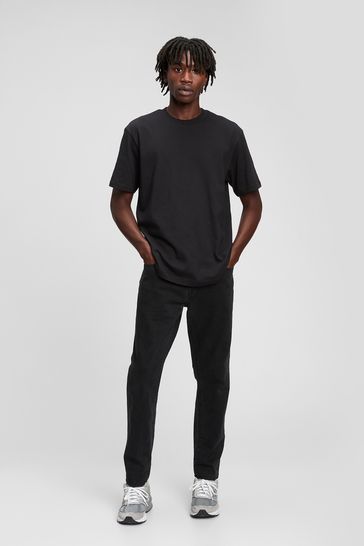 Black Slim Jeans in Flex with Washwell