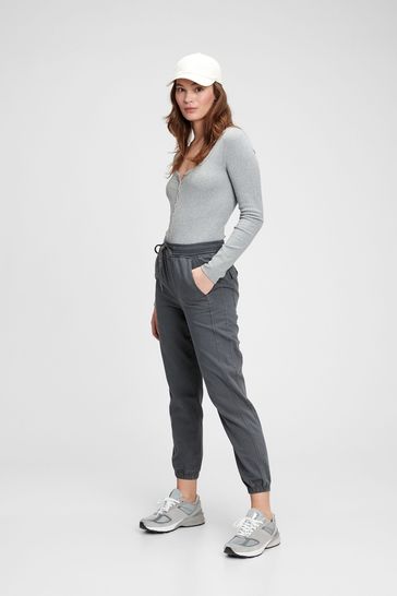 Buy Gap Grey Ribbed Pull On Joggers from Next Luxembourg