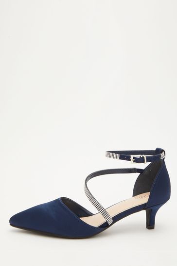 Blue low heels online