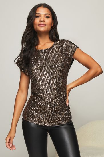 Lipsy sequin tops outlet