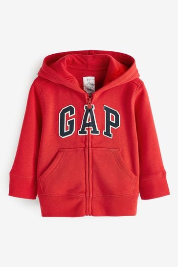 Gap Red Logo Zip Up Hoodie (6mths-5yrs)