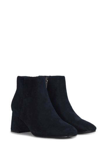 Black suede low heel boots on sale