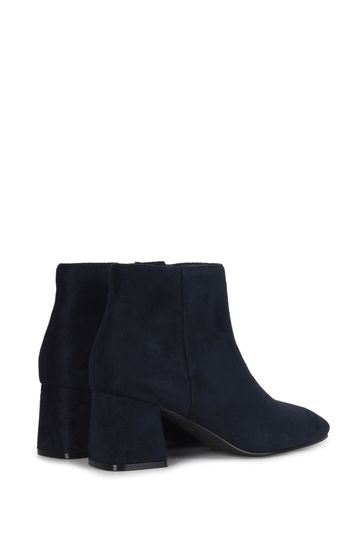 Buy Linzi Navy Verse Faux Suede Square Toe Low Heel Boot from Next