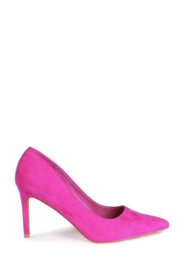 Buy Linzi Pink Fuchsia Faux Suede Overjoyed Stiletto Pointed Court Heel from Next Bahrain